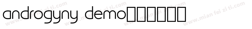 androgyny demo字体转换